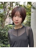フェイスレイヤーの小顔ショートボブ白金目黒