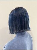 ＊切りっぱボブ×ブルーグレージュ＊