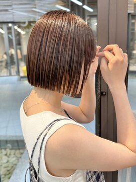 ミィ 表参道(mee.) 似合わせカット ボブヘア 縮毛矯正 ミニボブ 切りっぱなしボブ