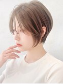 say.ショートボブひし形ショートダークレッドデザインカラー