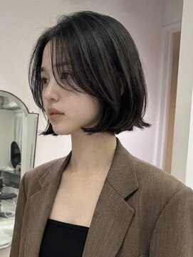 インク バイ アルテフィーチェ 西宮(ink by artefice) レイヤーカットバレイヤージュオリーブグレージュハッシュカット