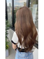 アース コアフュールボーテ 諏訪店(EARTH coiffure beaute) ミルクティーベージュダブルカラーエクステ
