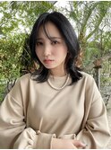 大人可愛い顔まわりレイヤーミディアムレイヤーくびれヘア