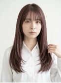 髪質改善レイヤーで叶える艶感ラベンダーグレージュ