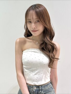 オーロ 塚口店(ORO) 艶ブラウン×大人ワンホンウェーブロング