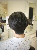 メリハリひし形ショートボブ
