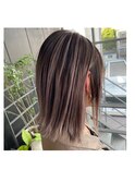 バレイヤージュ ハイライト ブリーチ ダブルカラー カラー