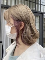 アトリエドゥーディマンシュ atelier doux dimanche&nbsp;ミルクティーベージュ×ピンクヴァイオレット