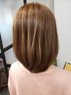 ラフランクリー(la frankly) 20代30代/大人かわいい/外ハネボブ/髪質改善/サンドベージュ