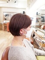 ネオリーブアイム 横浜西口店(Neolive aim)&nbsp;小顔ショートボブアッシュブラウン耳掛け【横浜】4