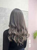 ガルボヘアー 名古屋栄店(garbo hair)&nbsp;#プルエクステ#バレイヤージュ#グレー#10代#20代#名古屋