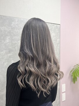 ガルボヘアー 名古屋栄店(garbo hair) #プルエクステ#バレイヤージュ#グレー#10代#20代#名古屋