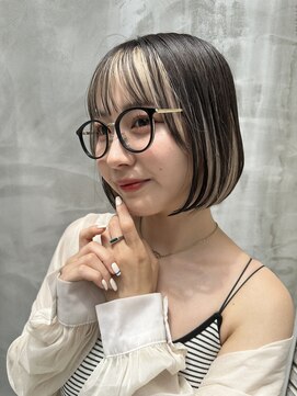 ロンド ストラーダ 心斎橋(Lond strada) レイヤーボブ×ハイトーン[心斎橋/髪質改善]