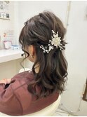 ハーフアップ