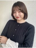 顔まわりカット/顔まわりレイヤー/シースルーバング/韓国風