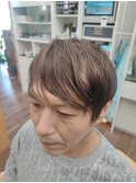 シンプルショート・透明感のあるアッシュグレー