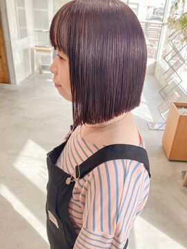 リコ(liko) 切りっぱなしボブ×pink