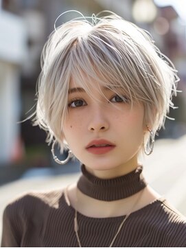 セシルビー 溝の口(SECILB) 軽さショート 大人ハイトーングレージュ