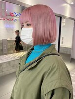 マジコ 下北沢本店(Magico)&nbsp;ボブ/ピンクベージュカラー/ブリーチ/ダブルカラー/下北沢