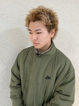 カモン(CAMON) メンズスパイキーショート×ツイスパ×ミルクティーベージュ