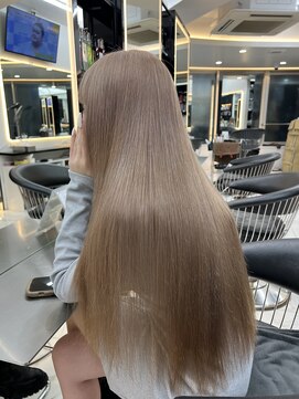 ラピス 渋谷本店(Lapis) ミルクティーベージュ/髪質改善/ストレートヘア/艶髪/ハイトーン