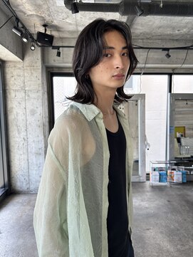 ノラジャーニー(NORA Journey) メンズボブウルフメンズミディアムレイヤーカットメンズウルフ