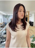 【oasisマミ】ブリーチなしピンクブラウンカラー/レイヤーカット