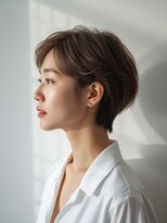 ステアー(stair)&nbsp;耳かけ大人ショート/ナチュラルハイライト/白髪ぼかし【大宮】