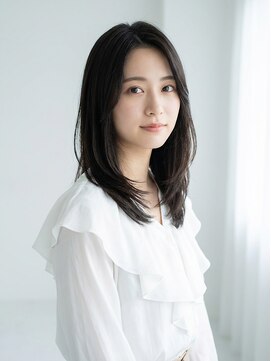 ミーロ 仙台東口(miiro) 大人ガーリーミディアムレイヤー20代30代40代ダークグレージュ