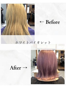 チャンドット(chan.) ≪お客様スタイル≫ ホワイトバイオレット