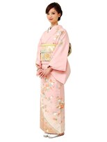 ゲッカビジン(GEKKABIJIN)&nbsp;レンタル訪問着AS25 35000円《東京着物レンタル六本木月下美人》