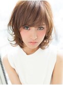 くせ毛風ク無造作ウェーブミディアム