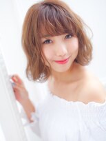 クレール 住吉店(CREER) チェスナッツカラー_ゆるふわウエーブ_ボブ_3