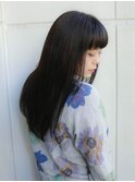 黒髪ストレート