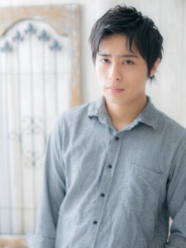 モッズヘア メン 南越谷南口店(mod's hair men) ワイルドアップバング★黒髪ミニウルフL