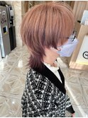 ウルフヘアー × デザインカラー