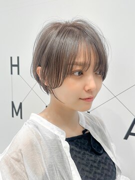 ハルキミナト ジャパン ヨコハマ(HARUKI MINATO japan YOKOHAMA) レイヤー丸みショート20代30代40代50代プラチナベージュ