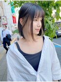 インナーカラーホワイトベージュ×ボブ(ブリーチ1~2回)