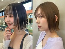 自宅での巻き方も完璧伝授☆流行り＆大人気切りっぱなしボブお任せ下さい【心斎橋/デザインカラー/ボブ】