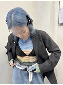 ブルーカラー/切りっぱなし/ブルベヘアカラー/名古屋美容院