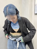 ソル 栄矢場町(SOL)&nbsp;ブルーカラー/切りっぱなし/ブルベヘアカラー/名古屋美容院