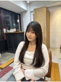 韓国風ロングヘア