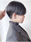 【morio 原宿】黒髪　刈り上げマッシュショート