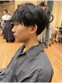 ツーブロックマッシュ ニュアンスパーマ 黒髪パーマ ジャニーズ