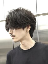原宿フェザーパーマニュアンスパーマ波巻きパーマセンターパート