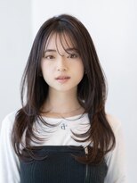 ケアリー 調布(Carelly)&nbsp;大人かわいい前髪セシルカットココアブラウンフリンジウェーブ