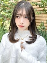 ミラリー トウキョウ(Mirareee Tokyo)&nbsp;20代30代40代◎前髪パーマ韓国風巻きくすみベージュお団子ヘア