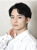 爽やかビジネスナチュラルパーマスタイル