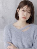 ホワイトグレージュ/デジタルパーマ/チェリーブラウン/高崎74
