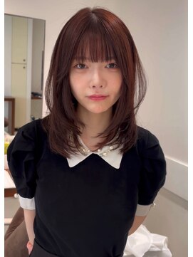 バサ 江古田店(BASSA) ワンカールミディアムレイヤー【会話ひかえめ美容師Runa】